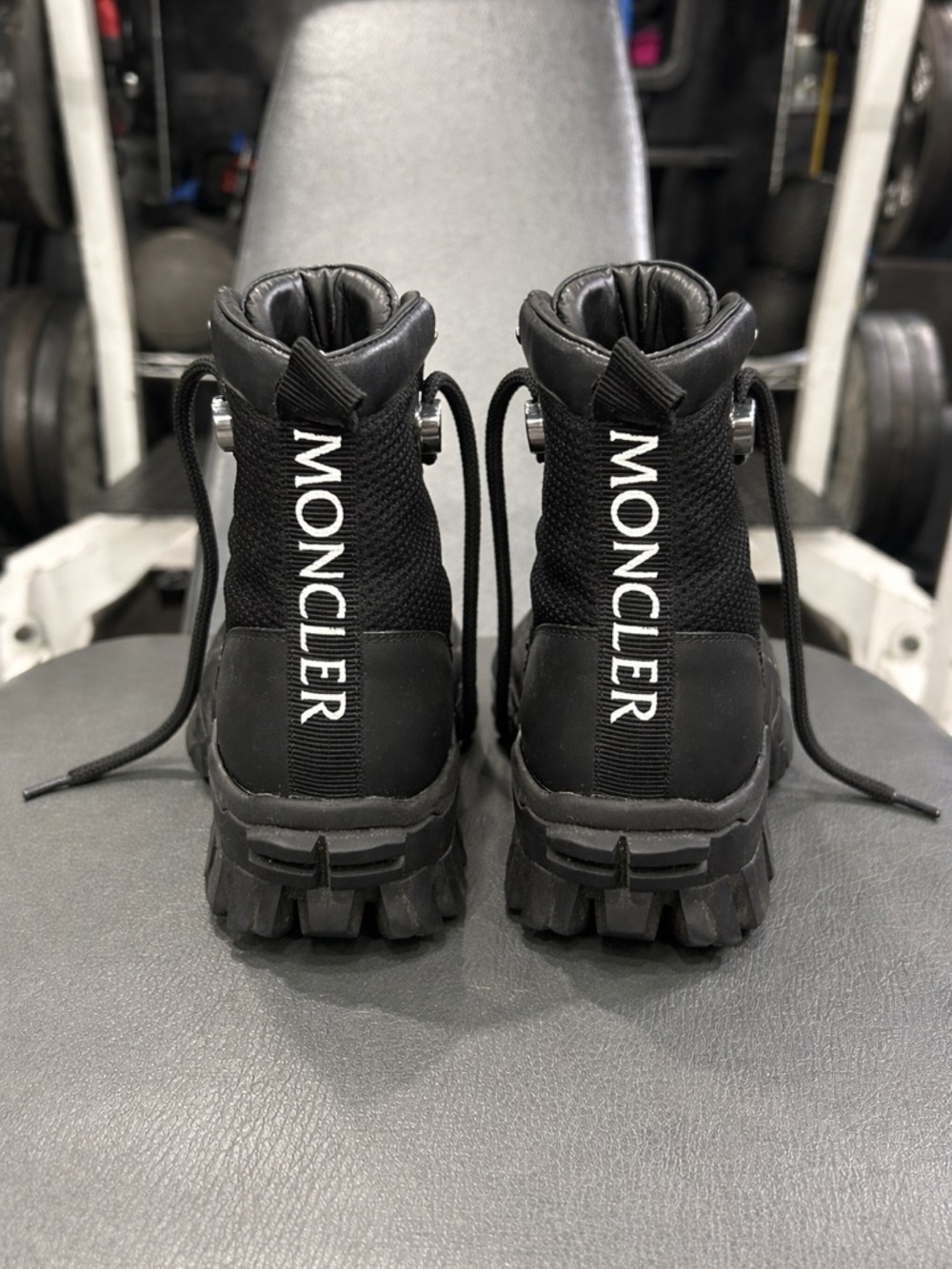 Moncler Black High-Top Rugged hiking Boots